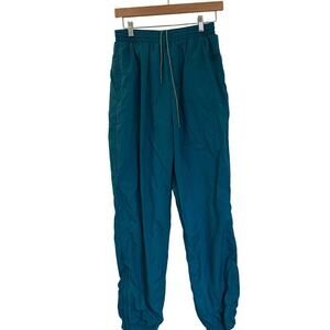 Reebok Vintage Windbreaker Pants sz L Teal Windbreaker Jogger